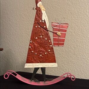 Festive Red Santa Metal Rocker by [Brand]